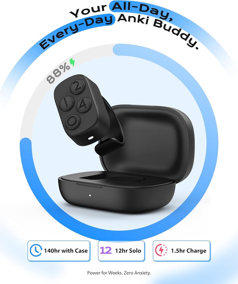 Stouchi Remote for Anki, [No Remap & No Add-on] Anki Remote Fast Pair Come with 140hr Charging Case Compatible with Windows, MacBook, iPad, iPhone, iOS, Android Devices - Image 5